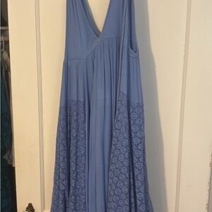 Free People Sky Blue Lace Maxi Dress